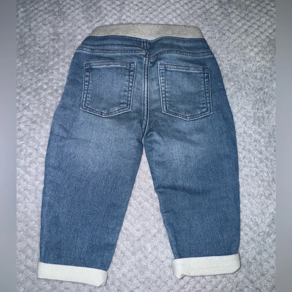 Gap Baby Boys Pull-On Denim Jeans 12-18M Cuffed Drawstring